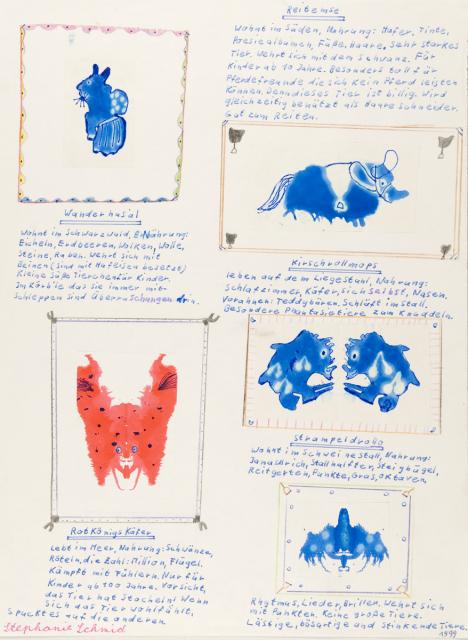Kleksbilder: Erfundene Tiere