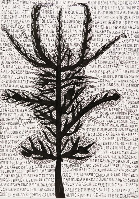 Insekten zerbeißen ein Blatt