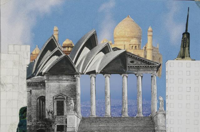 Surrealistisches Gebäude