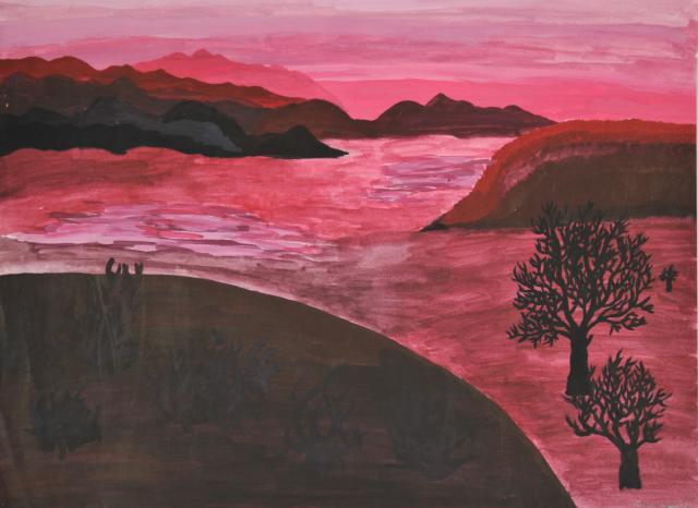 Landschaft im Abendrot