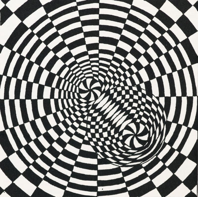 1991 Siebdruck Op Art