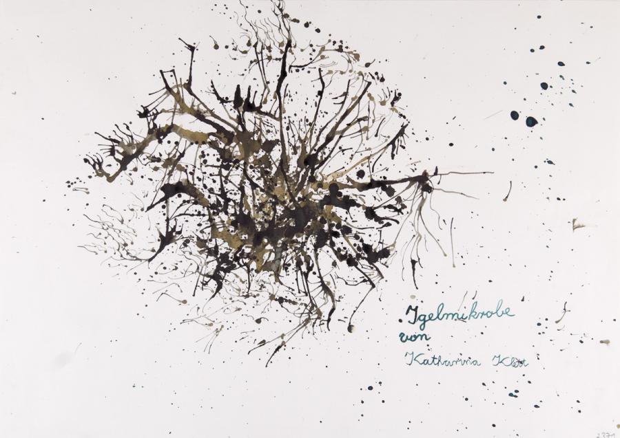 Tusche-Blastechnik: Tier