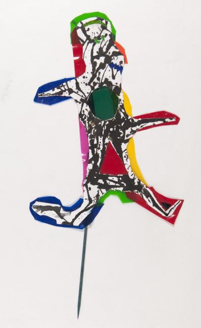 Tusche-Blastechnik: Spielfigur