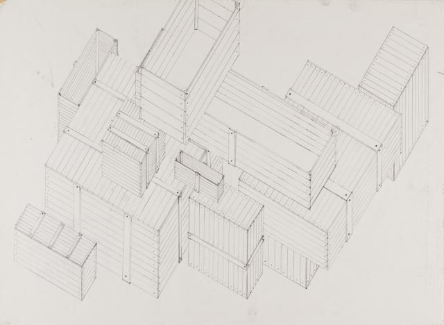 Grundriss-Schrägbild: Kisten
