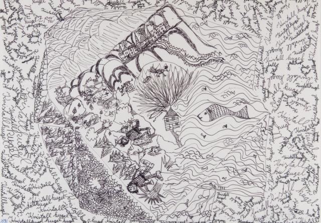 Textillustation: Das Märchen von der Kristallkugel