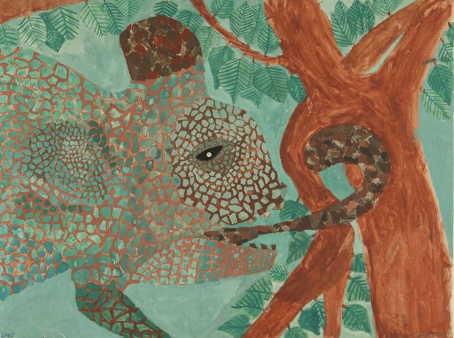 Ein Tier versteckt sich