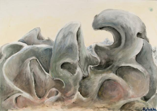 Surreale Landschaft: Geknetete Formen