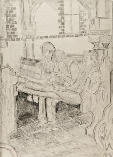 Personen auf der Bank