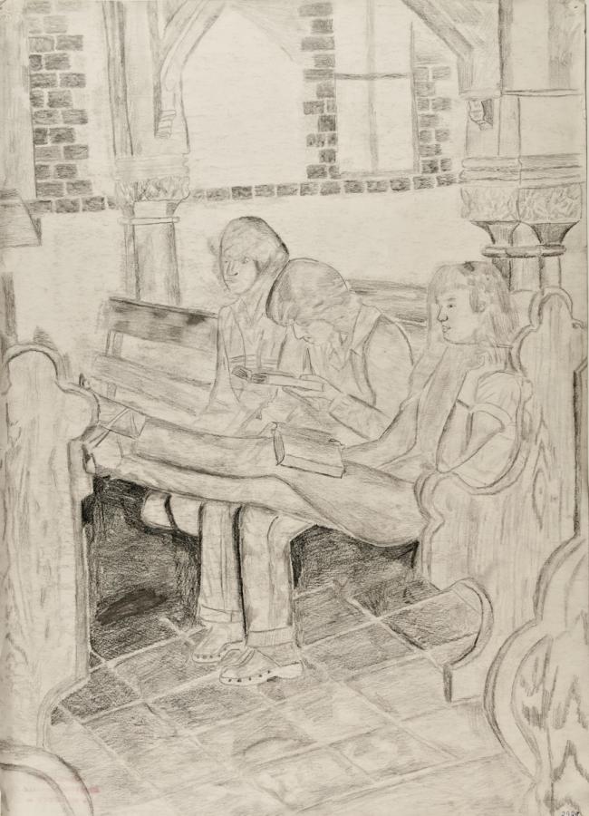 Personen auf der Bank