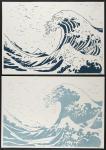 Japanische Holzschnitte: Die Woge