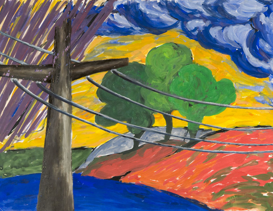 Rembrandt: Landschaft mit drei Bäumen