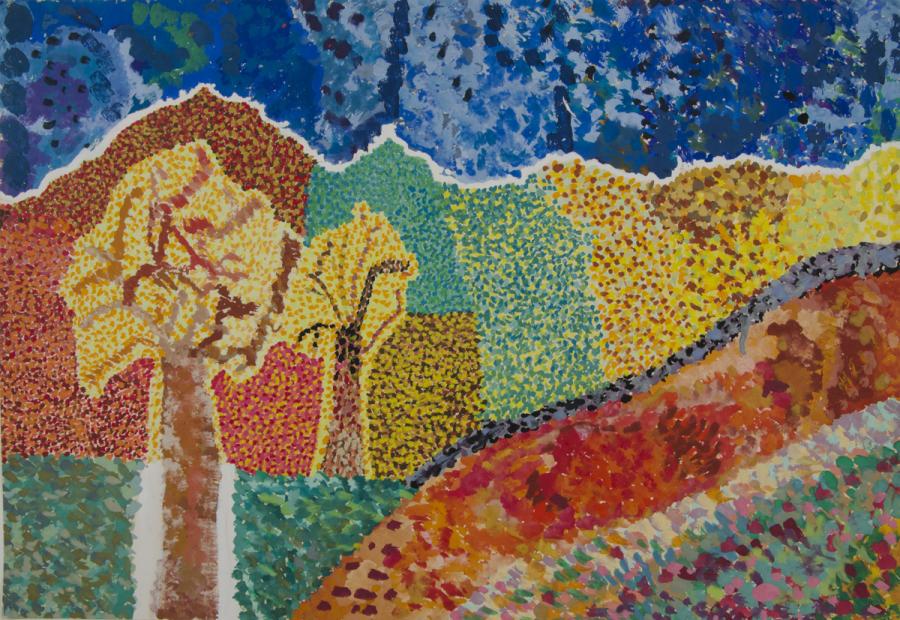 Pointillismus: Landschaft
