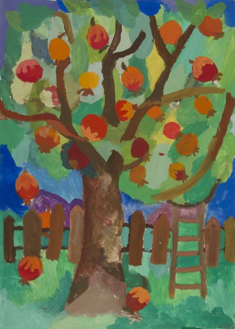 Jahreszeit Sommer: Apfelbaum