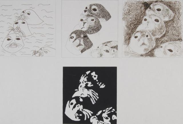 Umwandeln einer Bildvorlage: Robben