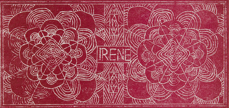 Ornament: Ritzungen in einen harten, glatten Karton