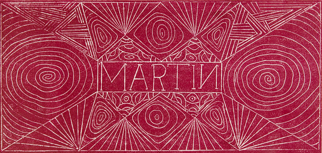 Ornament: Ritzungen in einen harten, glatten Karton