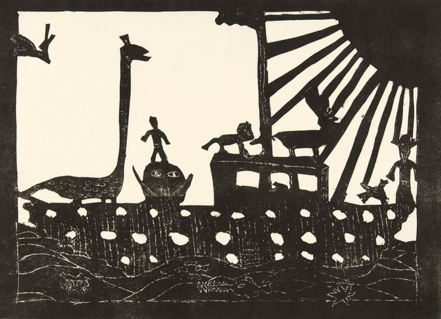 Arche Noah, Kartonschablone mit Rahmen