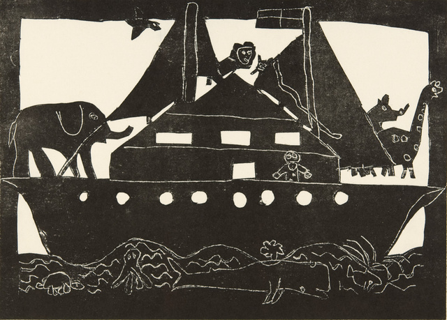 Arche Noah, Kartonschablone mit Rahmen