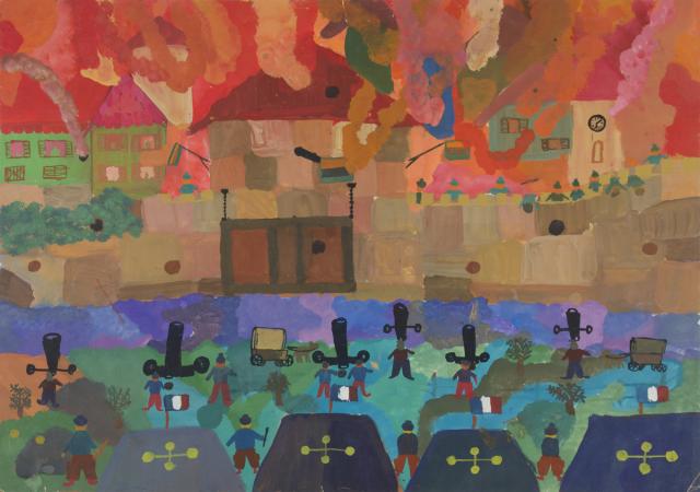 Angriff auf eine mittelalterliche Stadt