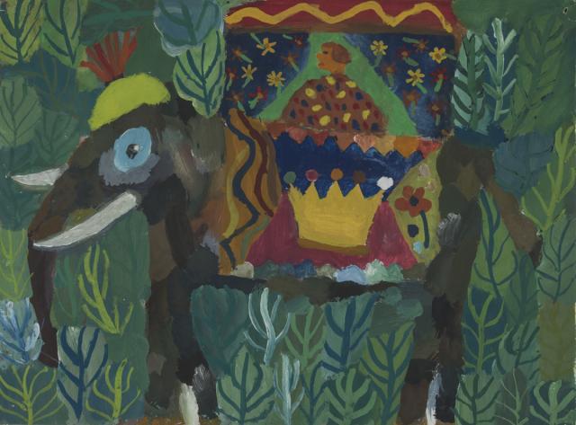 Geschmückter Elefant