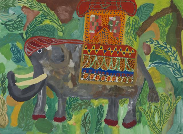 Geschmückter Elefant