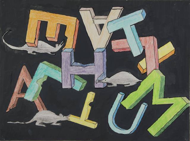 Angefressene Buchstaben