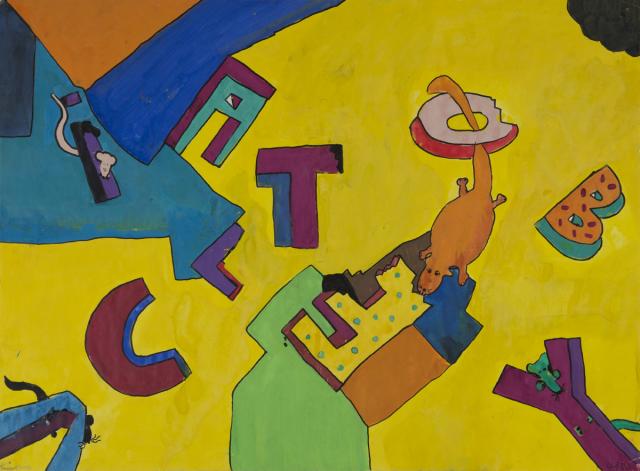 Angefressene Buchstaben