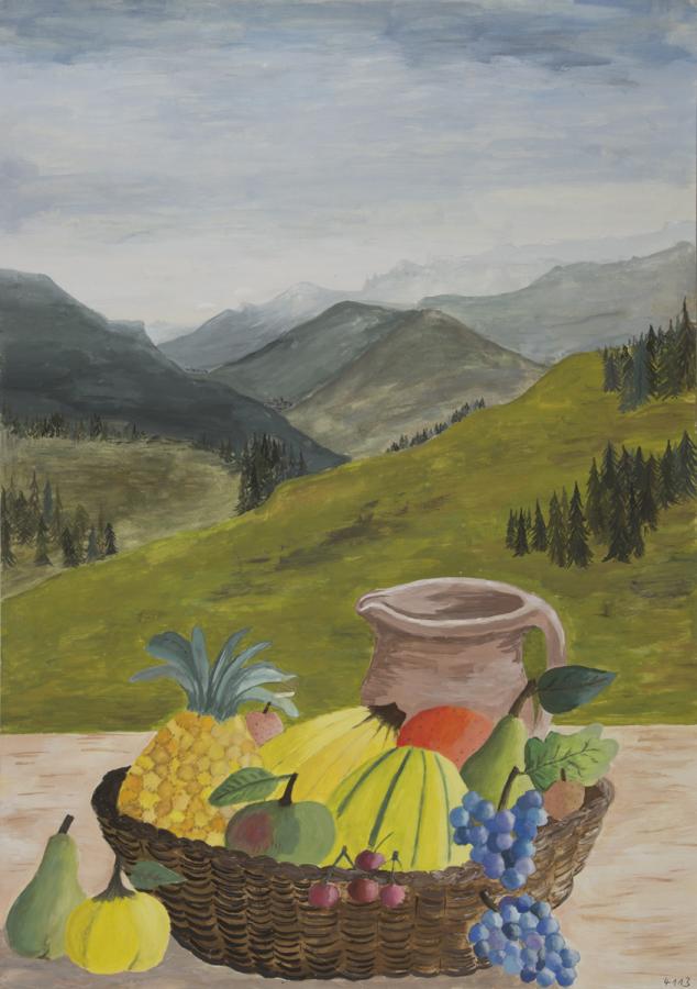 Stillleben mit Landschaft