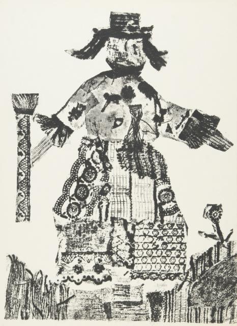 Materialdruck: Vogelscheuche