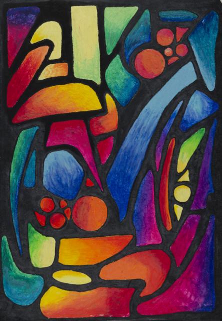 Entwurf für ein Glasfenster