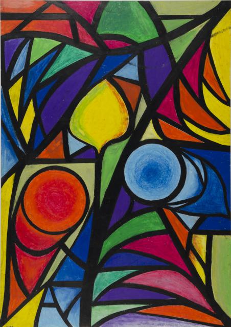 Entwurf für ein Glasfenster