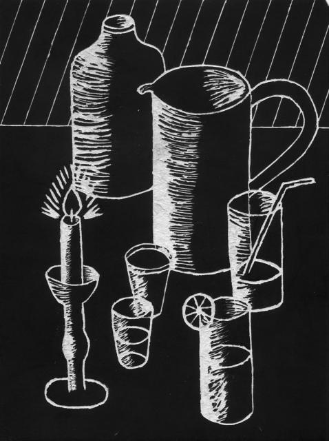 Stillleben mit Kerze