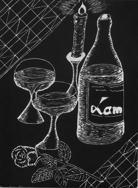 Stillleben mit Kerze