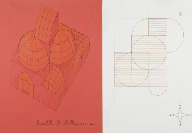 Grundriss-Isometrie: Basilika