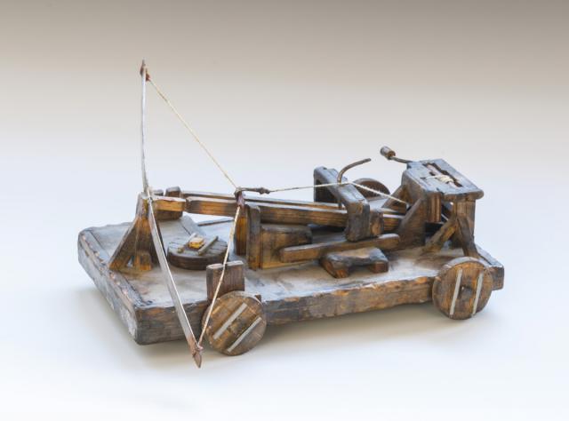 Mittelalterliches Schießgerät: Fahrbare Pfeilschießmaschine