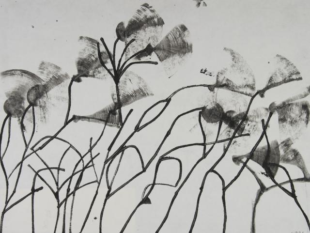 Kartonkantendruck: Gräser