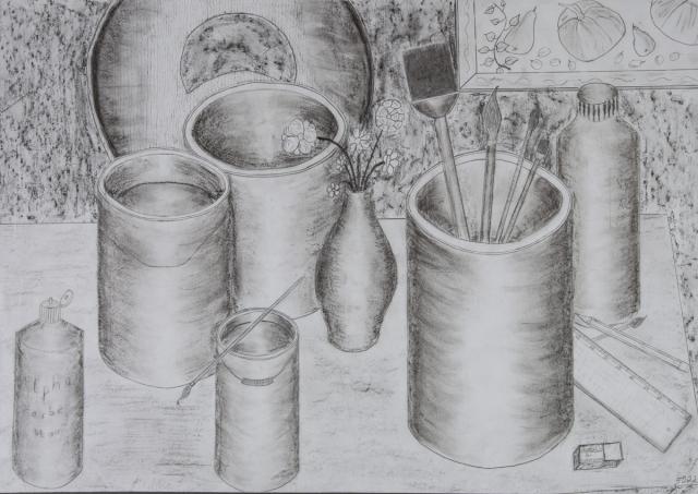 Stillleben: Malerutensilien