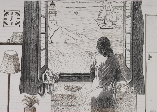 Dali: Blick aus dem Fenster