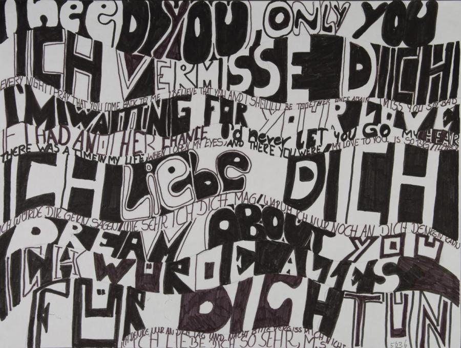 Dekoratives Schriftblatt