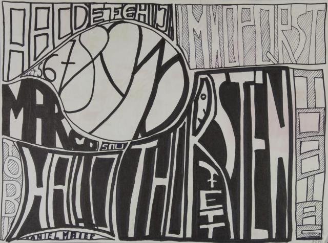 Dekoratives Schriftblatt