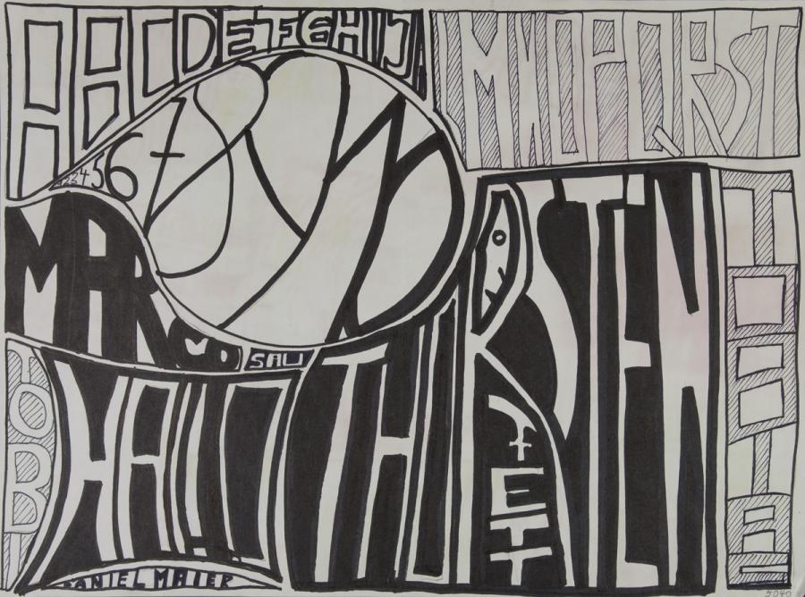 Dekoratives Schriftblatt