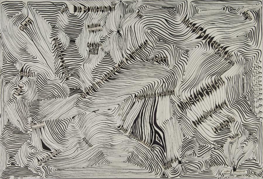 In Wellen eingewobene Wörter