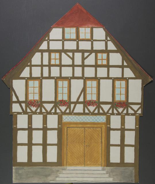 Historische Gebäudefassade: Fachwerkhaus