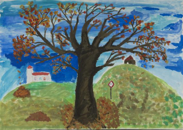 Jahreszeit Herbst: Herbstbaum 