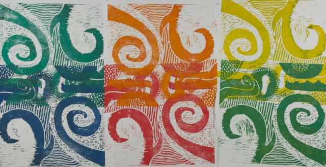 Mehrfachdruck: Abstrakte Formen