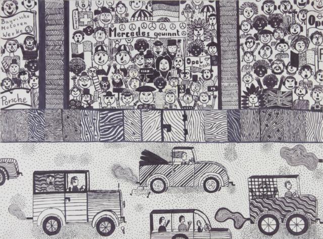 Zuschauer beim Autorennen