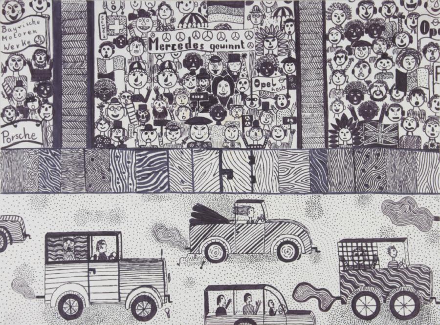 Zuschauer beim Autorennen