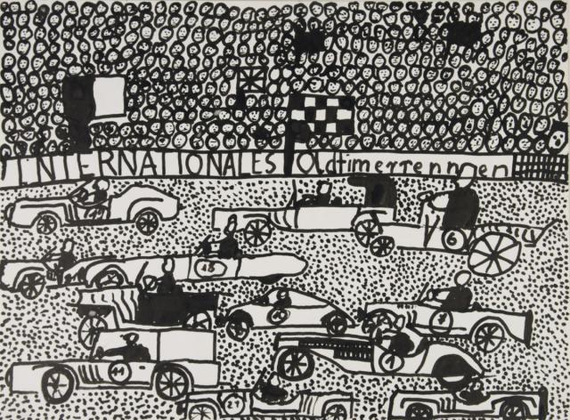 Zuschauer beim Autorennen