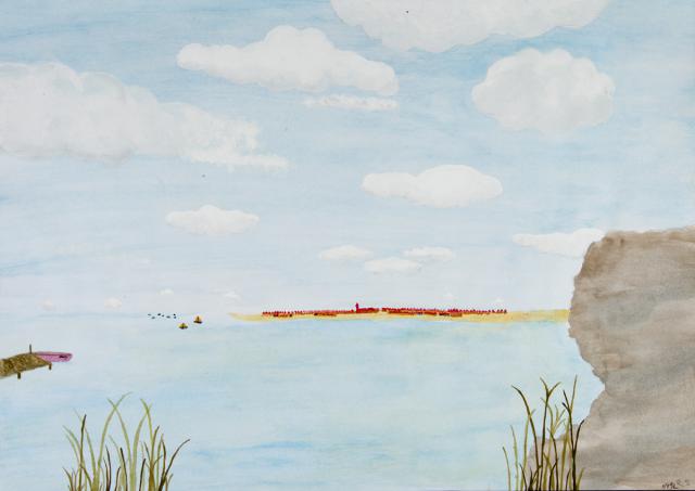 Landschaft mit Wolkenhimmel