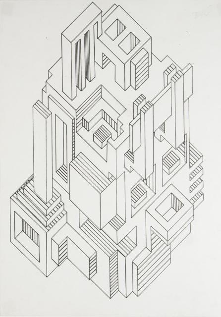 Grundriss-Schrägbild: Fantasiegebäude